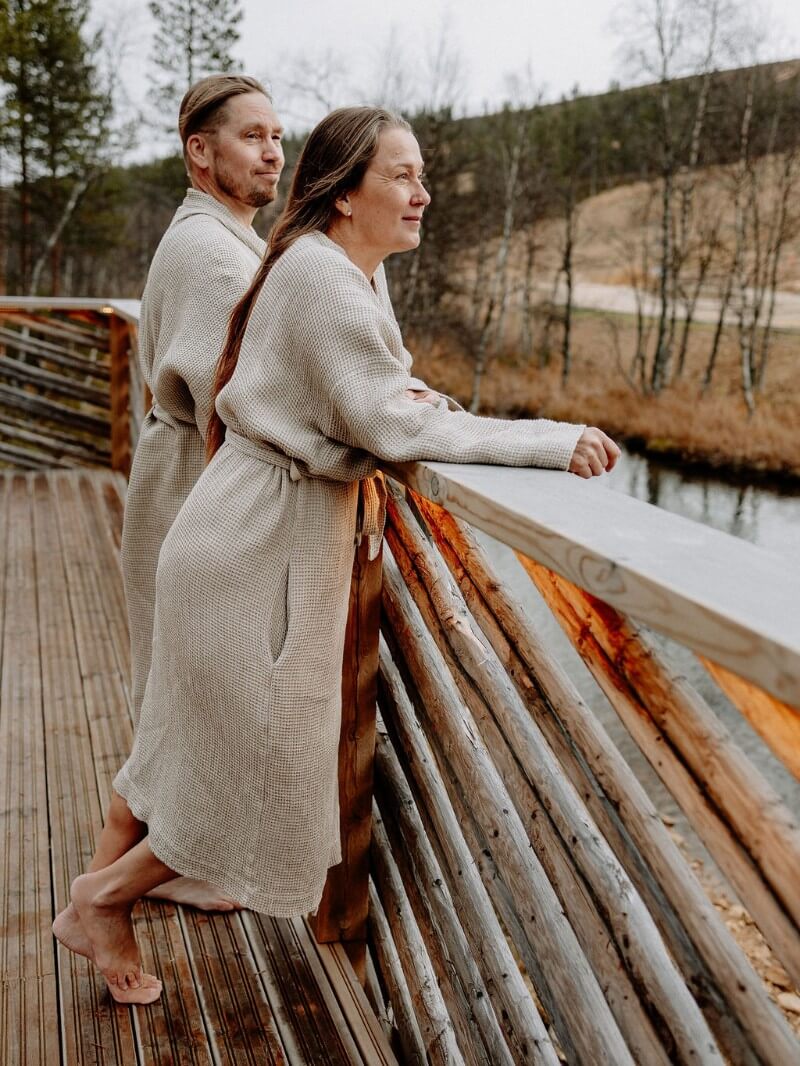 Kylpytakin reilut unisex-koot sopivat  myös isoa kokoa etsivälle