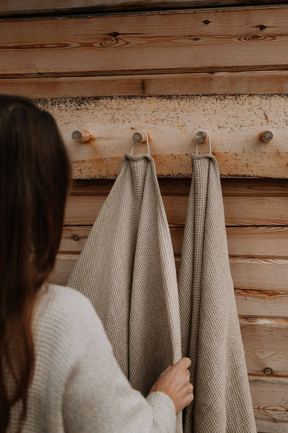 HEMPEA Pielpa vohvelikylpypyyhe luonnollista hamppua.