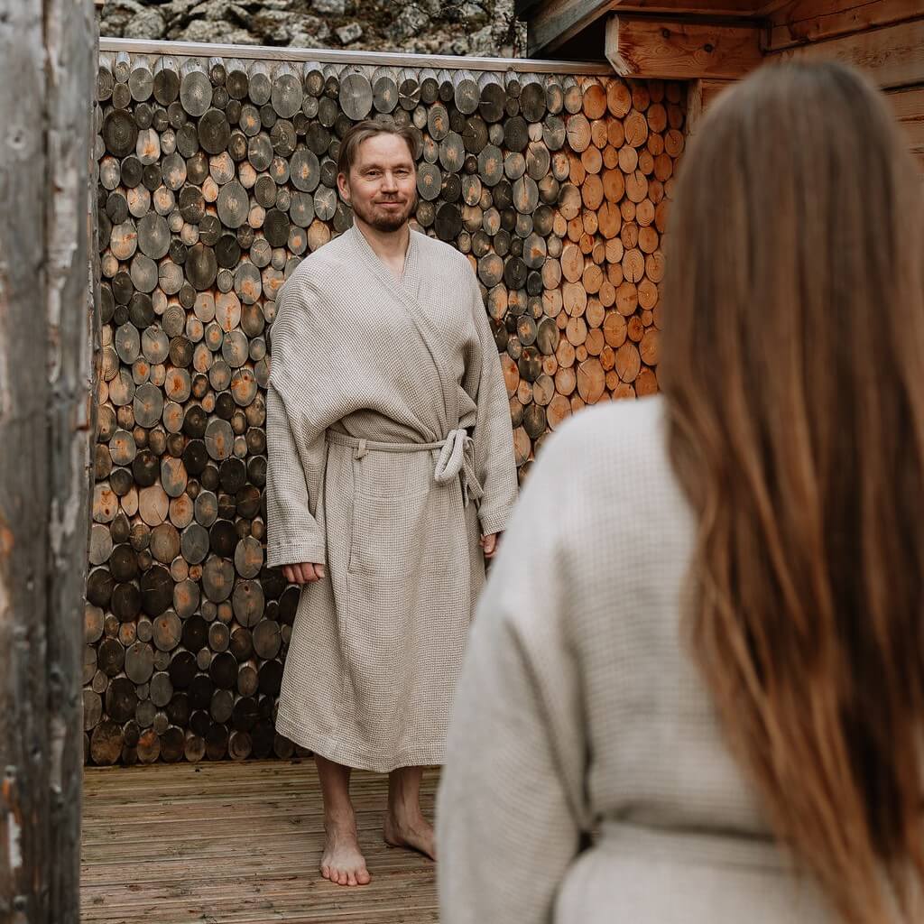 Hamppukylpytakki miehelle